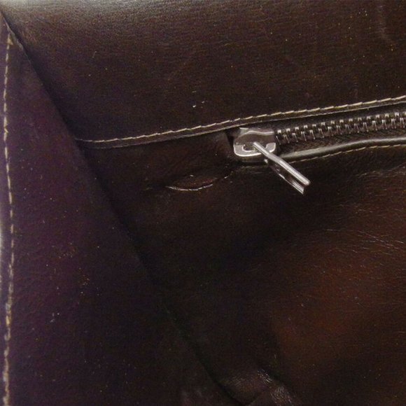 Authentic GUCCI clutch bag G mark pattern suede ~ leather Auth used - Picture 8 of 9